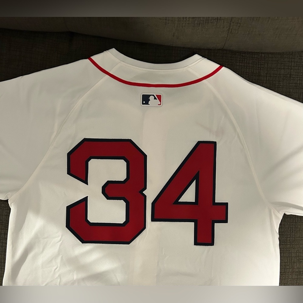 Nike Authentic Boston Red Sox David Ortiz #34 MLB White Jersey Men’s Size: L - Picture 3 of 8